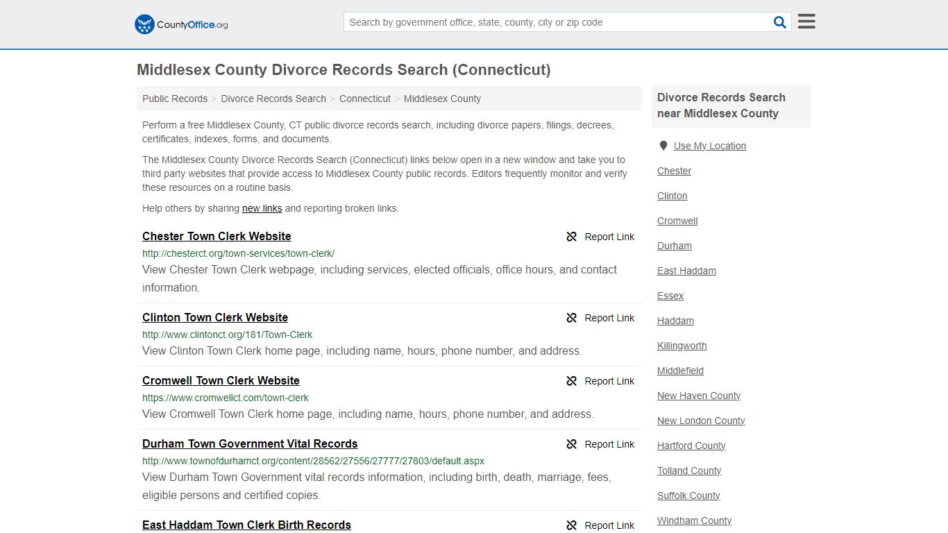 Divorce Records Search - Middlesex County, CT (Divorce Certificates ...